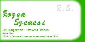 rozsa szemesi business card